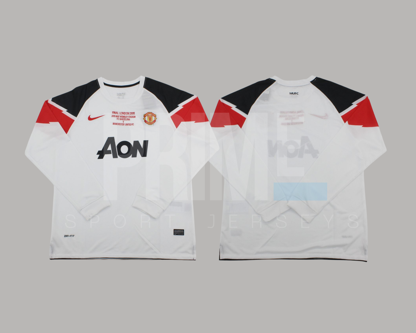 Manchester United 2010/11 Final Champions League manga larga