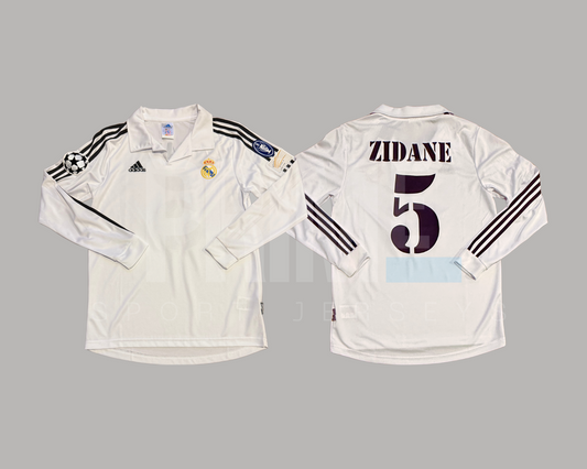 Real Madrid 2001/02 local europeo manga larga