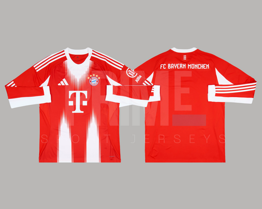 Bayern Munich 2025/26 local manga larga versión aficionado