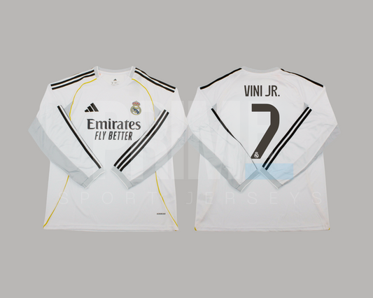 Real Madrid 2025/26 local manga larga versión aficionado
