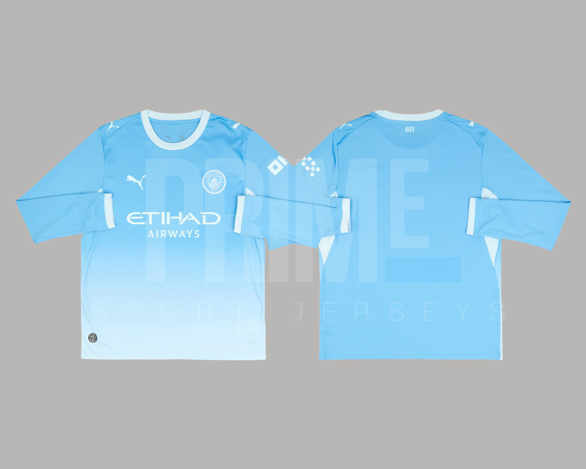 Manchester City 2026/27 local manga larga versión aficionado