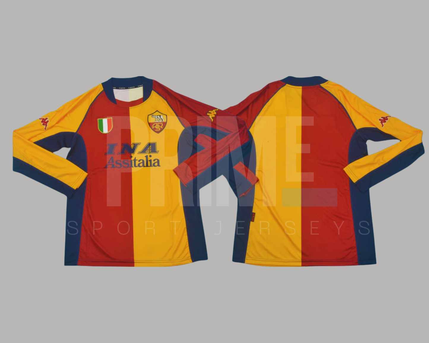 AS Roma 2001/02 local europeo manga larga