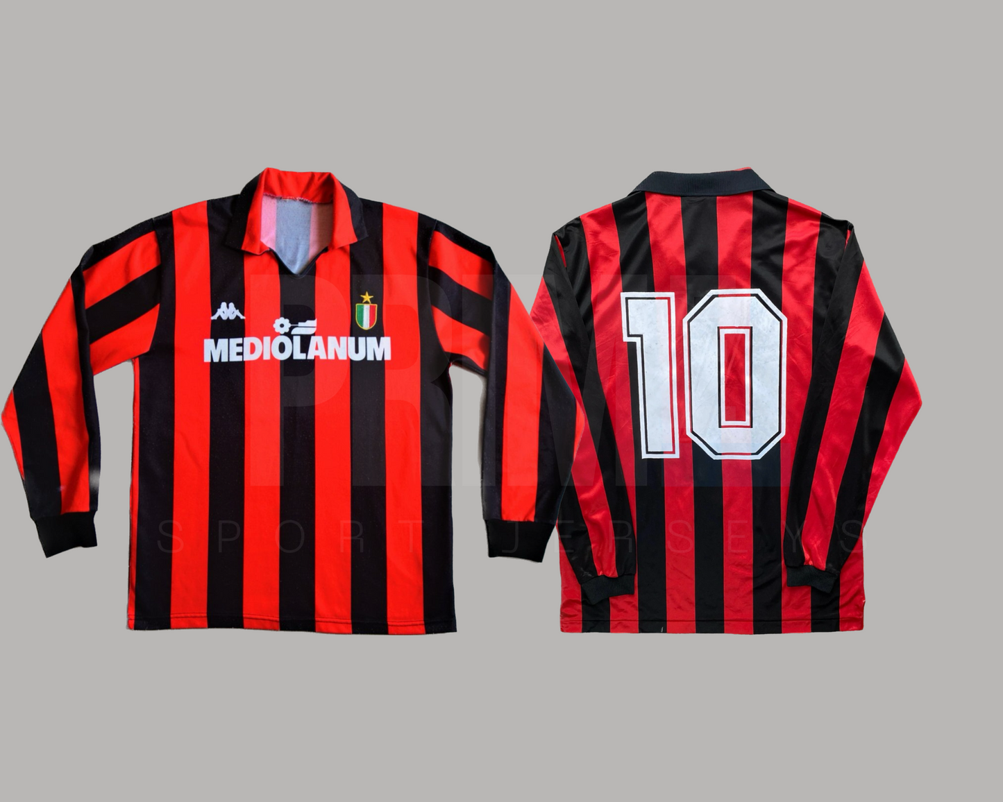 AC Milan 1989/90 local manga larga