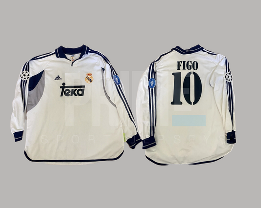 Real Madrid 2000/01 local manga larga