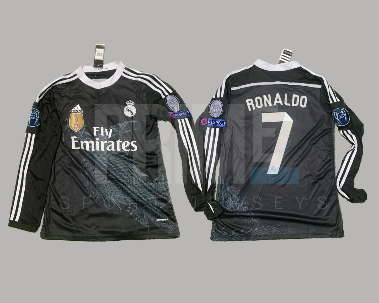 Real Madrid 2014/15 tercera manga larga Prime Sport Jerseys